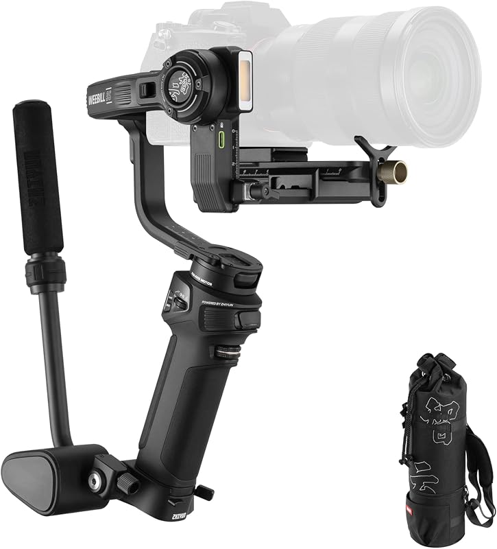 Weebill 3S Combo [Official], 3-Axis Fill Light Gimbal Stabilizer | for DSLR and Mirrorless Camera Canon/Nikon/Sony/Panasonic/Fujifilm, Native Vertical Shooting,Extendable Sling Grip