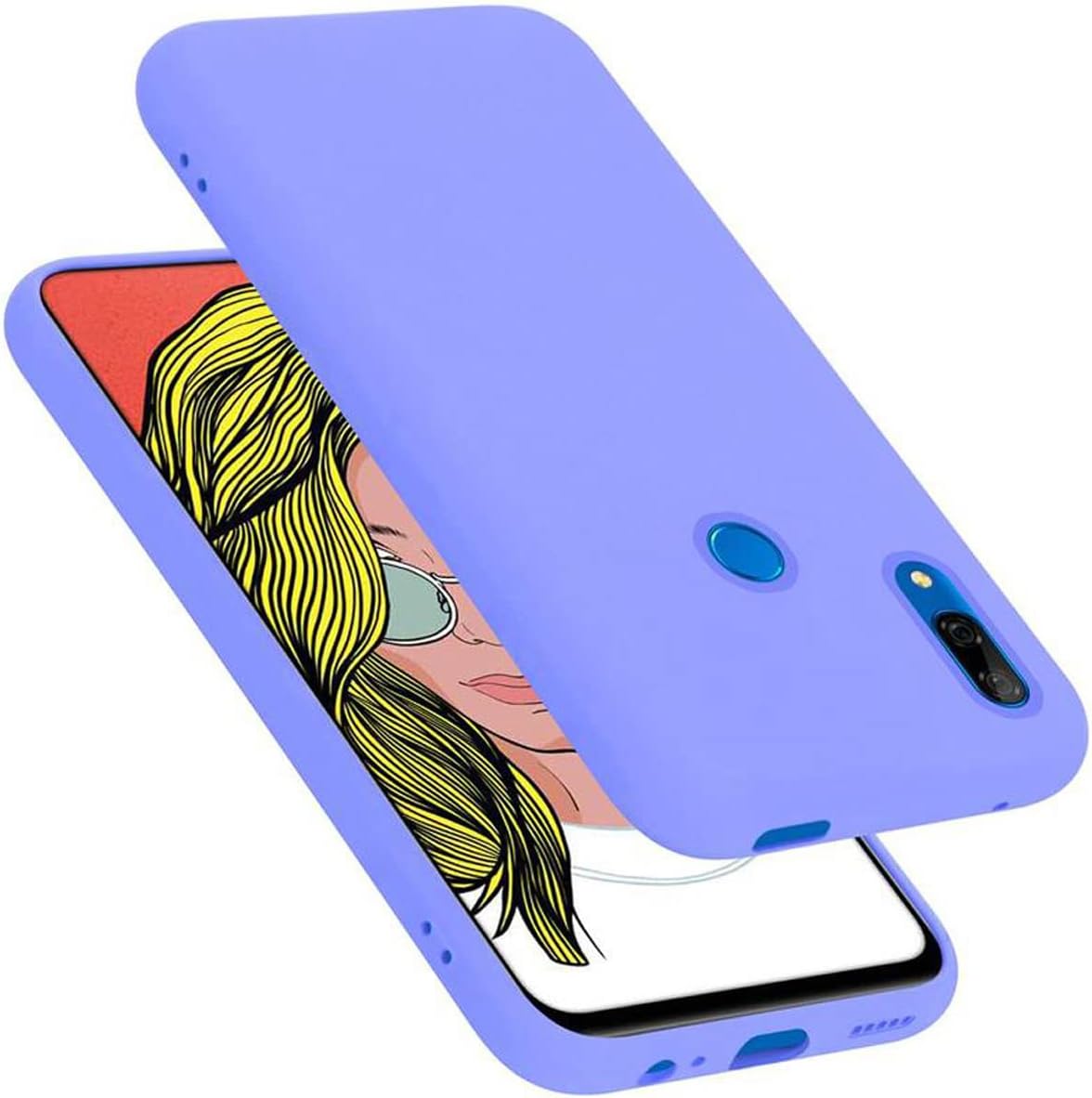 Cadorabo Cover Compatibile con Huawei P SMART Z / Y9 PRIME 2019 / Enjoy 10 PLUS, Cover in Silicone Liquido per P SMART Z, Custodia in Silicone Resistente ai Graffi – LIQUID LIGHT LILA