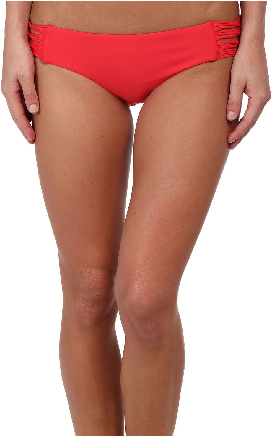 Body Glove Women's Smoothies Ruby Low Rise Bottom Scarlet Red Swimsuit Bottoms MD