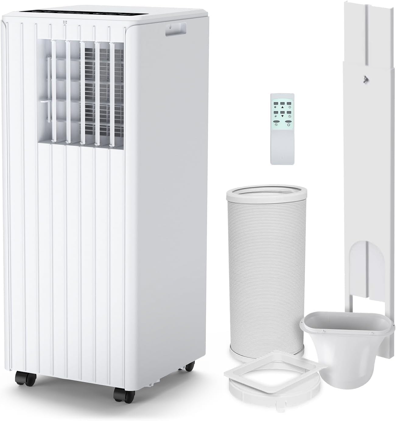 Garveemore 7000Btu-A 4-In-1 Portable Air Conditioner & Dehumidifier 7000 Btu-24 Hour Timer & 2 Fan Speeds, Dual Digital Display, Low Energy, Low Noise,