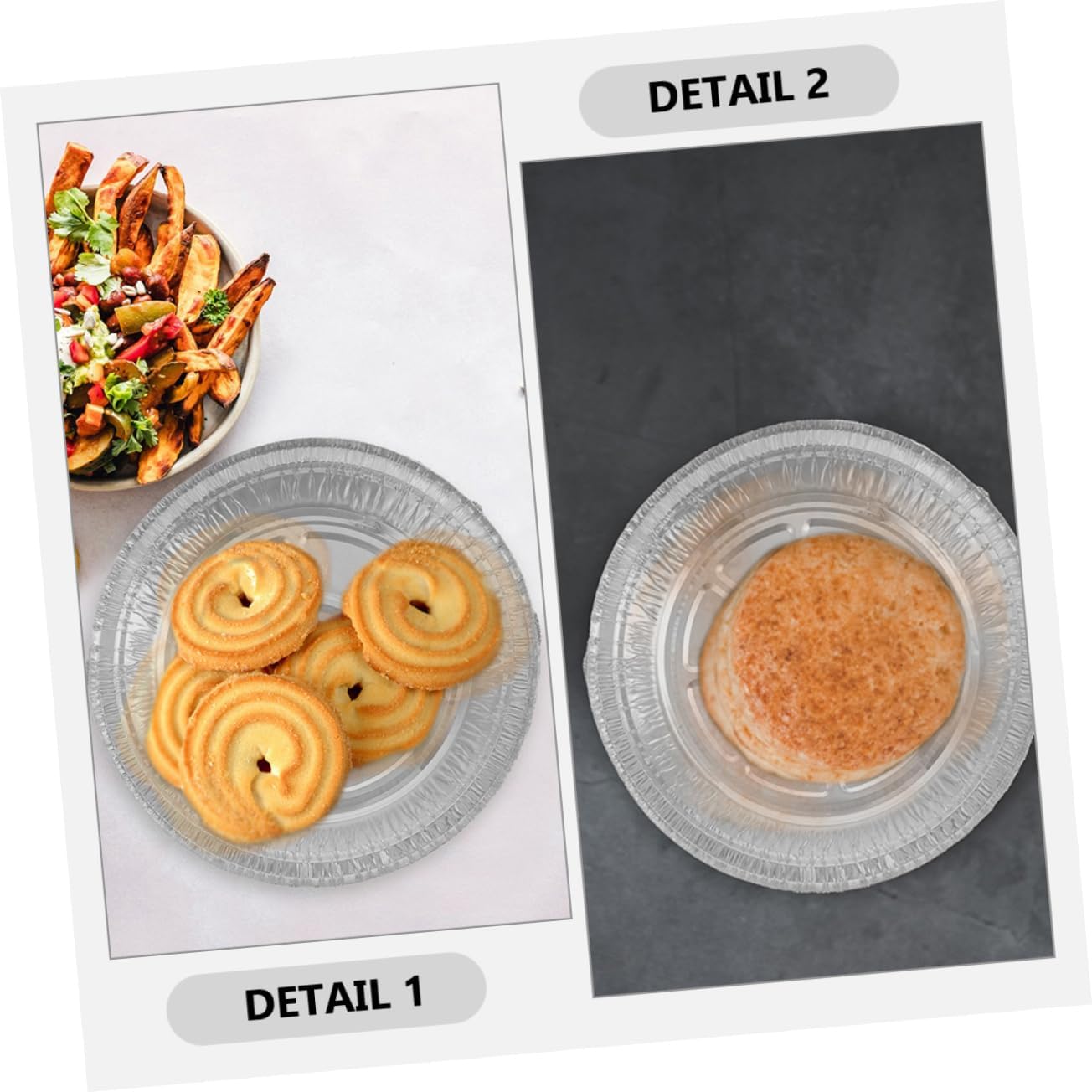 LABRIMP 40 Set Aluminum Foil Food Pans with Lids Round Bakeware for Steaming Grilling and Baking Versatile Containers for Indoor Outdoor Bbq Picnics and Parties