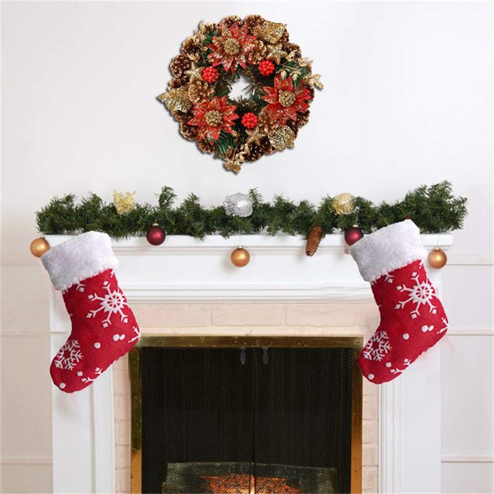 Guirlande De Noël Fleurs Artificielles Berry Pine Cone À La Main Arbre De Noël Porte Suspension Guirlande Décoration De Noël