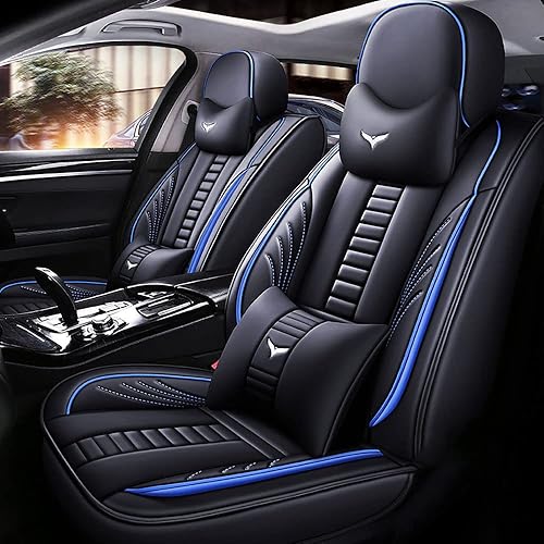 Juego completo de fundas de asiento de automóvil de ajuste universal para Toyota Corolla Hybrid 2020-2023, juegos interiores de automóvil de piel