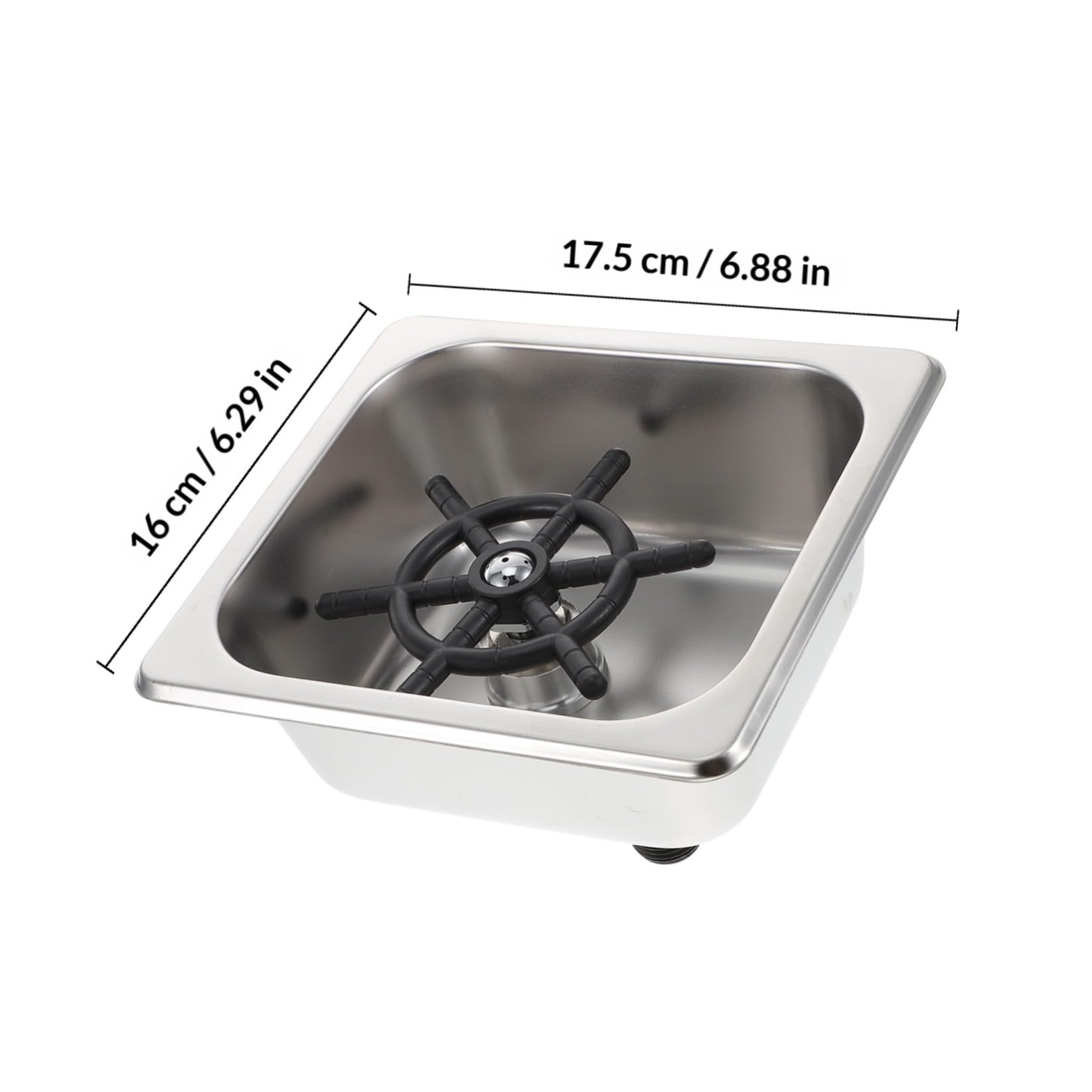 HOMSFOU Lavabicchieri in Acciaio Inox Connettore 1/4 Pollice | Bottiglia e Tazza, Argento, Silicone, Installazione Facile, per Bar e Uso Domestico
