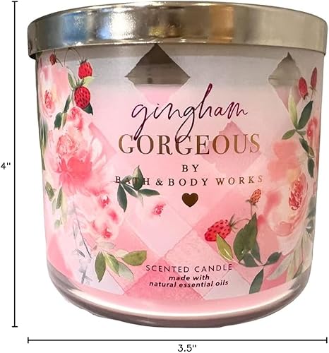 Miniatura 4 de Bath & Body Works Gingham Gorgeous - Vela perfumada de 3 mechas - Nuevo aroma 2023