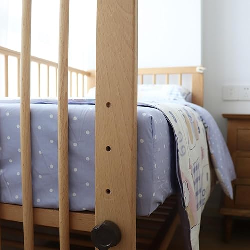 Miniatura 5 de Juego de ropa de cama de cuna 100% algodón para niños y niñas, 3 piezas, incluye funda de edredón, sábana bajera, funda de almohada, decoración de