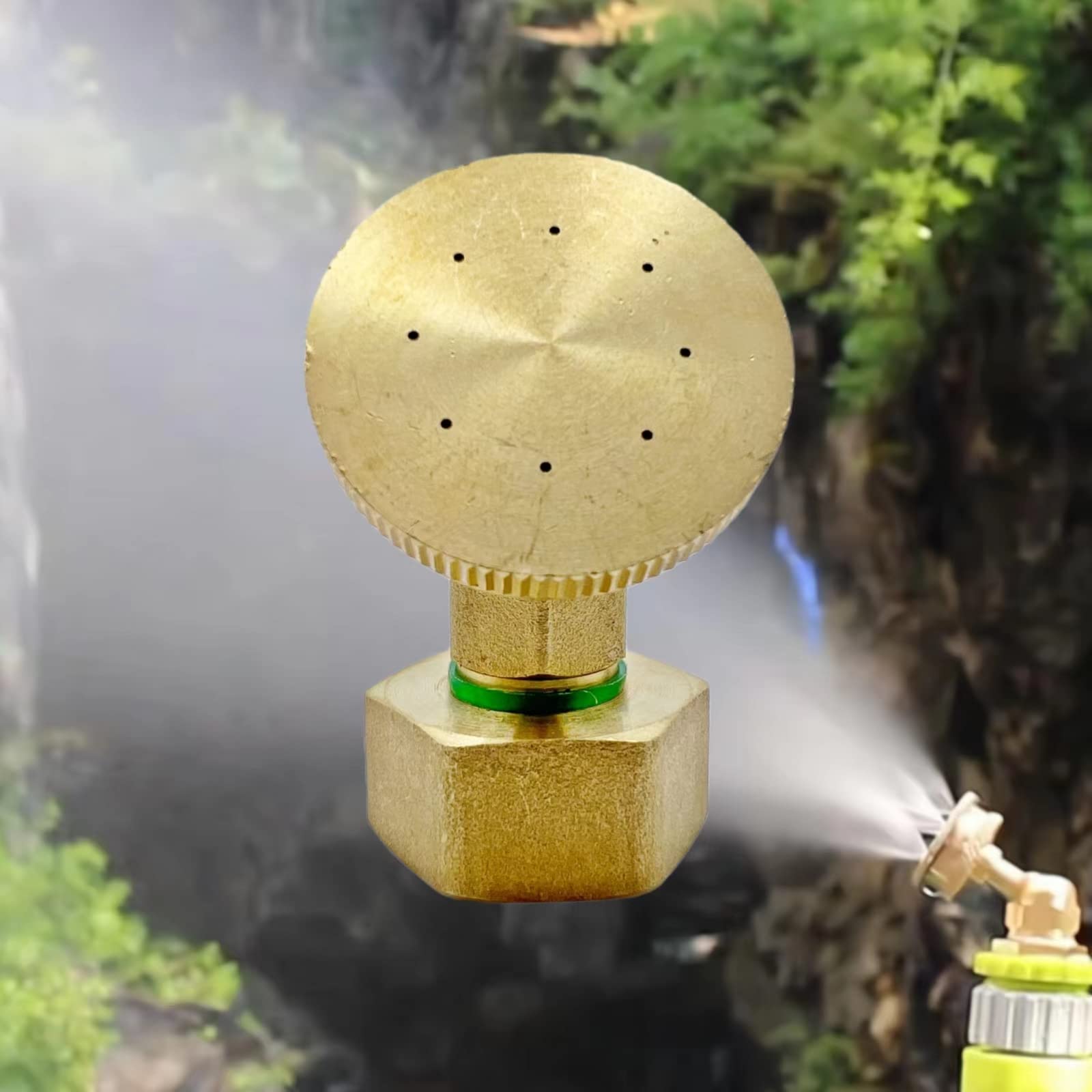 Sohnvwtgd Misting Nozzle,Heavy Duty Garden Hose Mister Nozzle, Adjustable Water Spray Pattern From Powerful Jet To Mist,Ideal For Misting Delicate Plants (8Hole, 1)