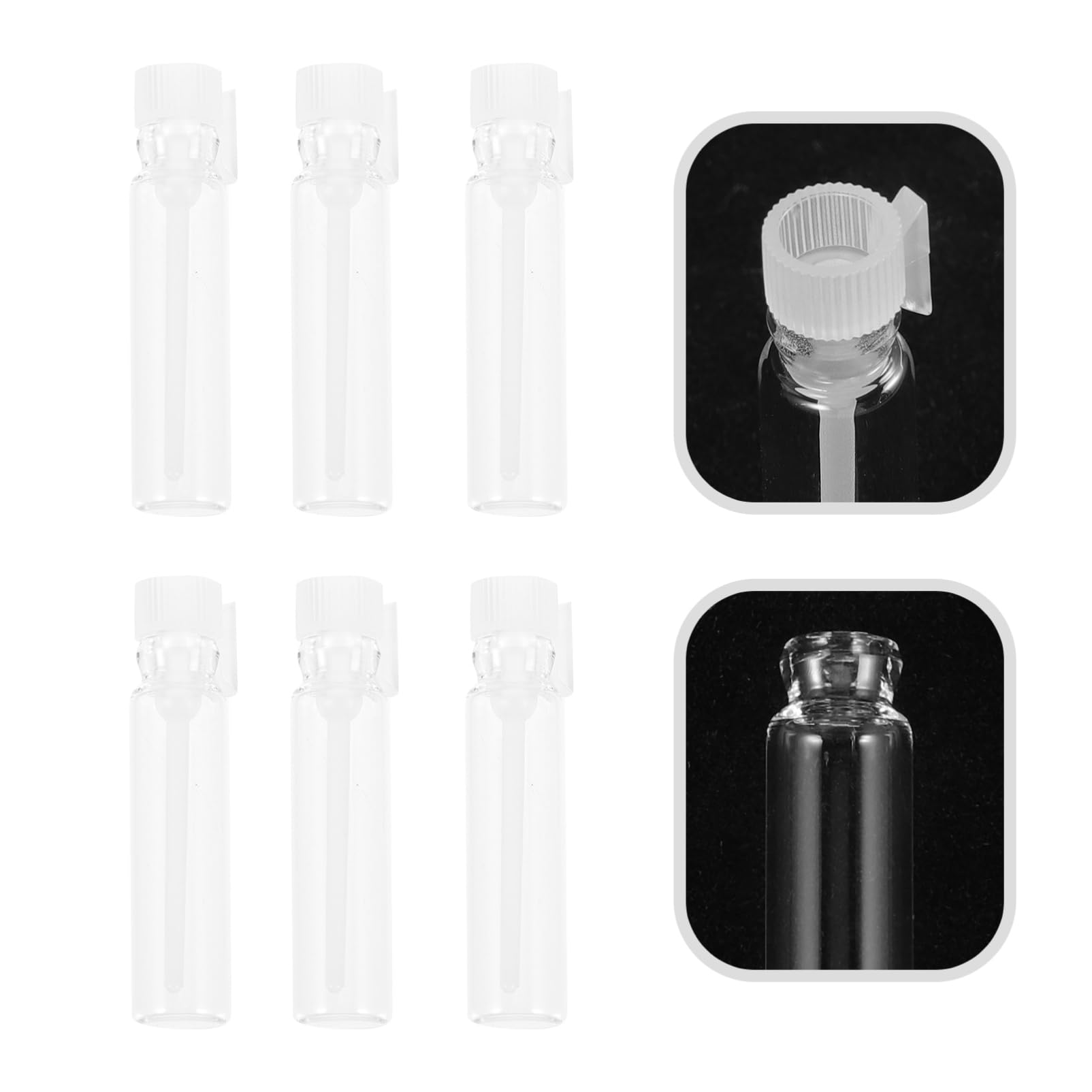 FRCOLOR 500stücke Mini Glas Fläschchen Leere Parfüm-probenflaschen Für Reisen Wiederbefüllbare Duftfläschchen Mit Pipette Für Kosmetik Und Ätherische Öle