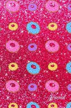 Paperback Journal: Faux pink glitter donuts notebook Book
