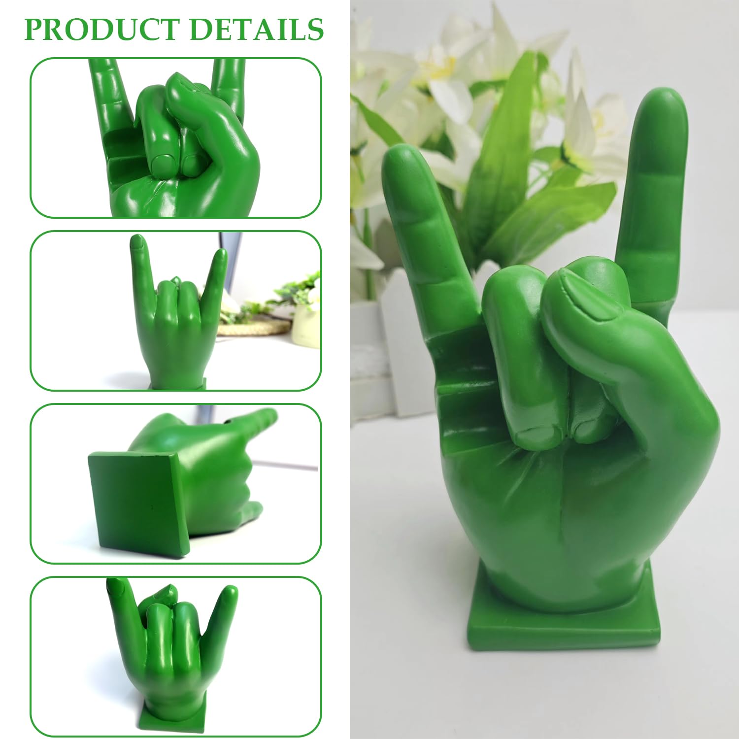 Porta Bacchette Batteria, Supporto Per Bacchette Per Batteria Rock, Espositore Per Bacchette Rock, Resine Supporto Per Batteria, Regalo Divertente Per Batteristi, Decorazione Domestica, Verde