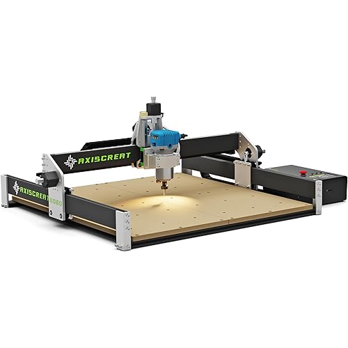 Axiscreat CNC Router Machine 6060, Beginner Hobby Engraving Machines, 710W Power Trimmer Router, Linear Rails and Belt Driven, 3-Axis Cnc Milling Machine for Wood, Acrylic, and MDF Carving