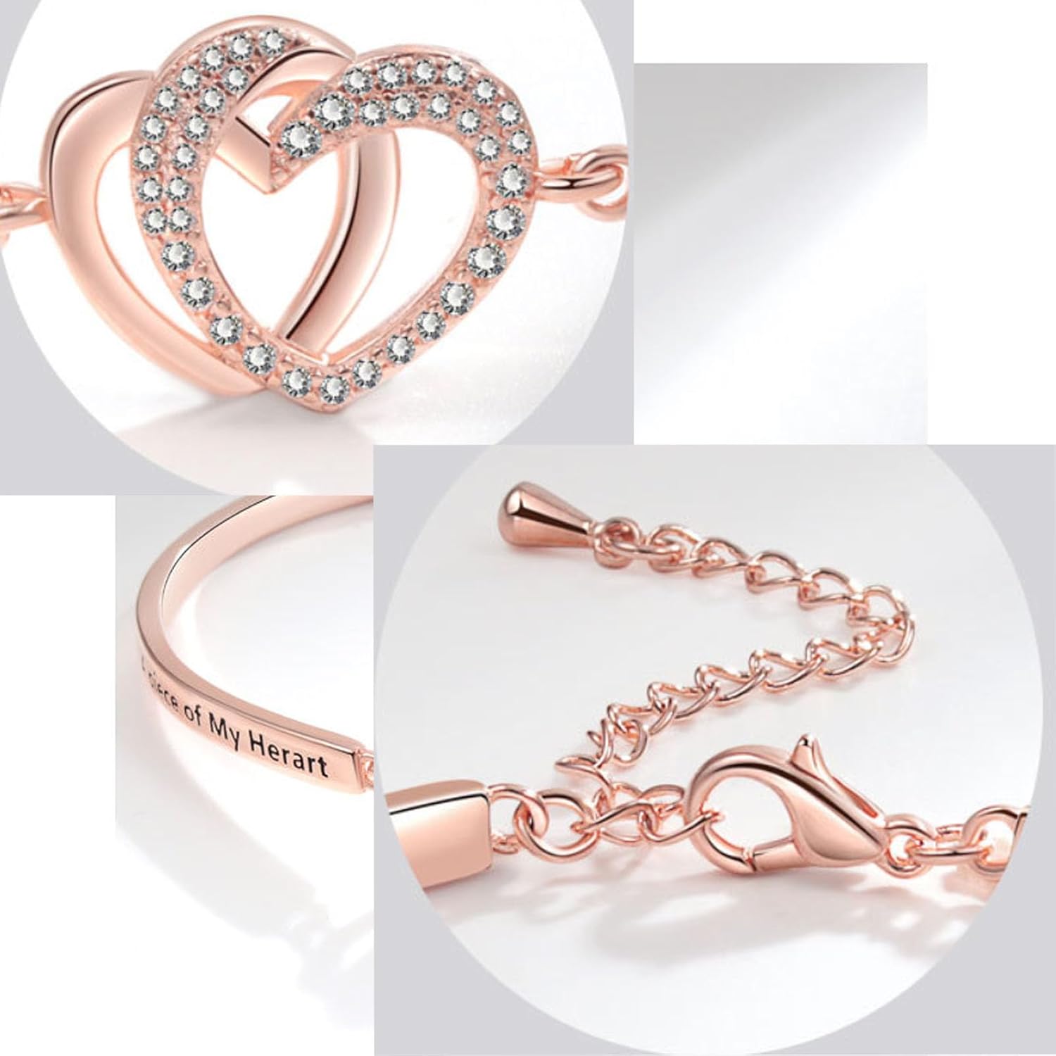 ブレスレット レディース ハート 可愛らしいオープンハートが手元を飾るレディースブレスレット シルバー925 ピンクゴールド ロジウム  silver925 女性 彼女 アクセサリー プレゼント モバナナ 母の日 ギフト - 【アニバーサリーギフト通販ドレスアンドレス】- プレゼント  ... 72ore 女性用ギフト ローズゴールドバングルブレスレット 調節可能なラブハートチャームブレスレット 誕生日 感謝祭 クリスマス