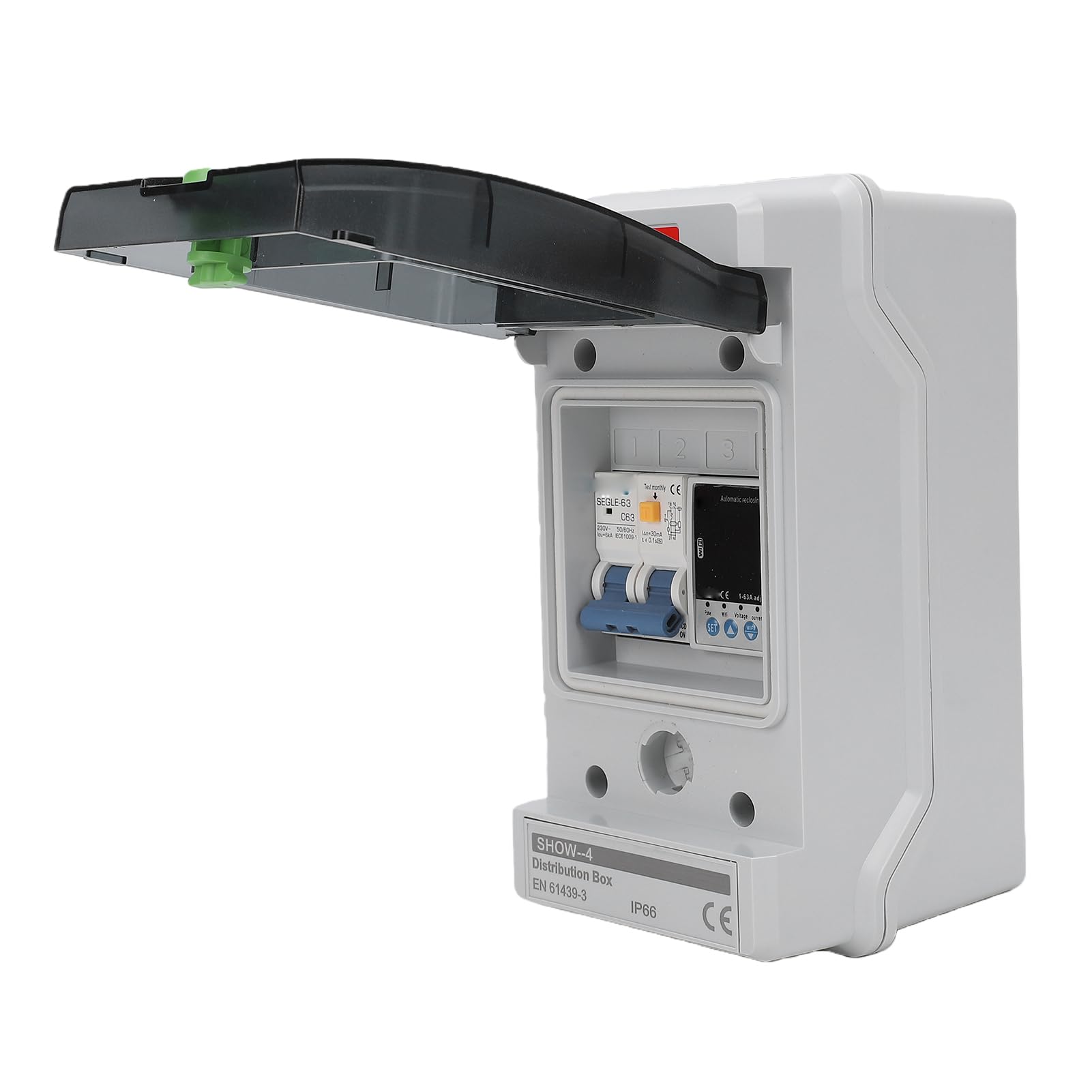 YDuupxe Interruptor de Circuito WiFi 63A Control por App IP65 Uso Exterior