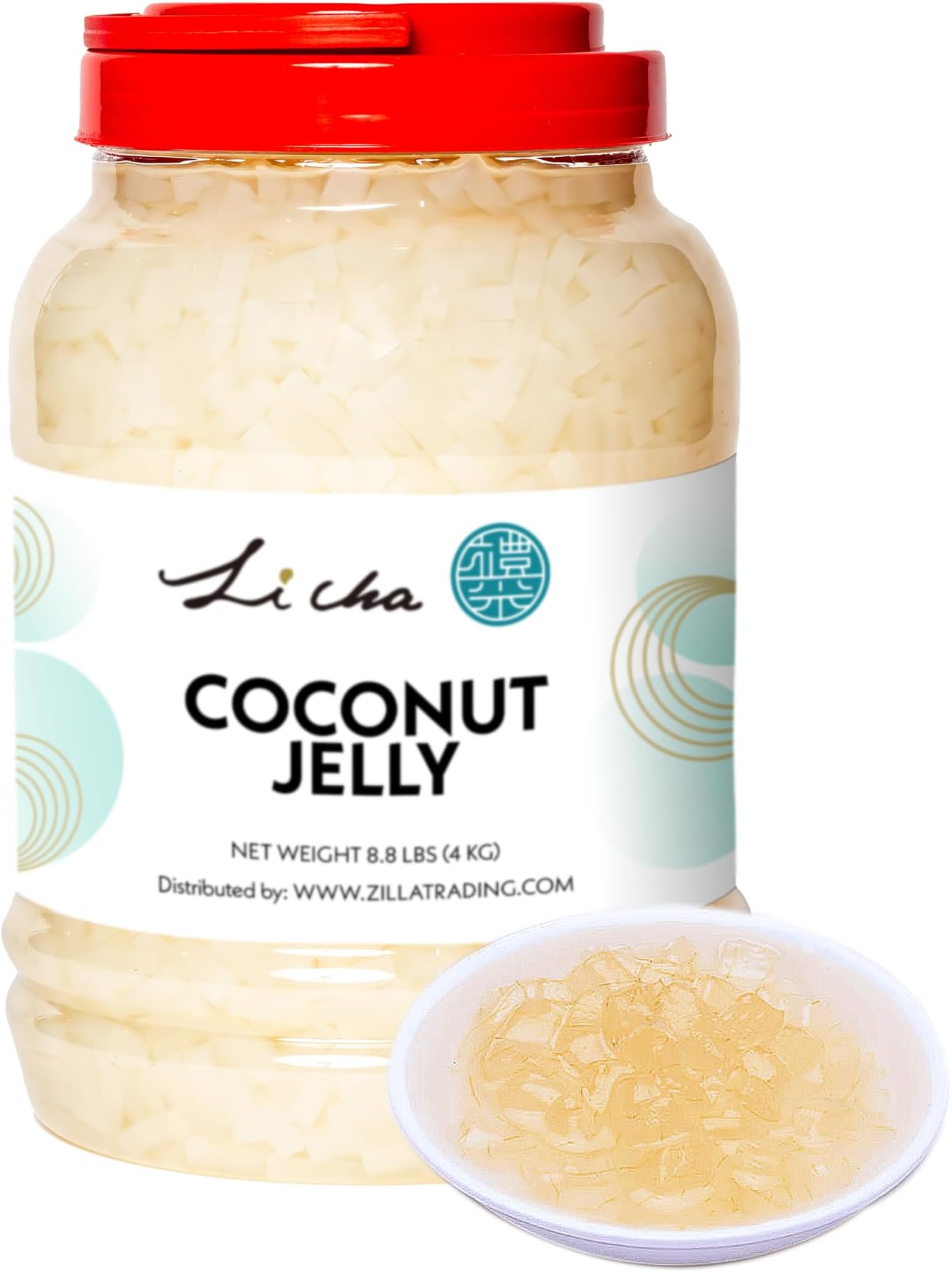 Amazon.com: Li Cha Coconut Jelly (4kg/8.8lbs Container) | Topping for ...