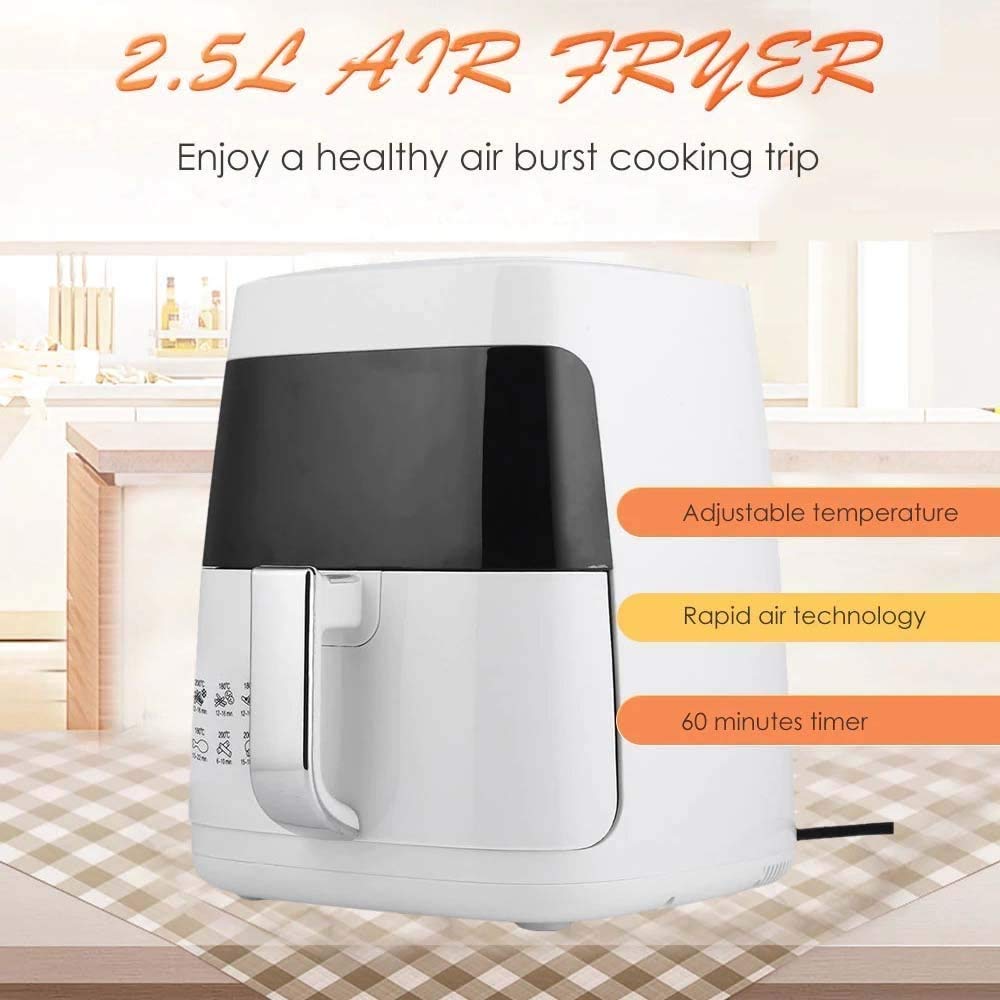 Friteuse Air, Contrôle Intelligent Machine Non-Stick Pan Free sans fumée Friteuse électrique sans fumée sans fumée