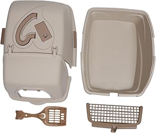 Balacoo 1Pc Banheiro De Gato Caixa De Areia Fechada Caixas De Areia Fechadas Para Gatos Abs Cinza Suprimentos Para Gatos Caixa De Areia Para Gatos Caixa De Areia Para Gatos Extra Grande