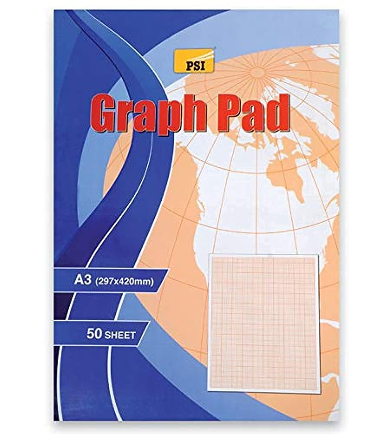 PSI A3 Graph Pad 50 Sheets