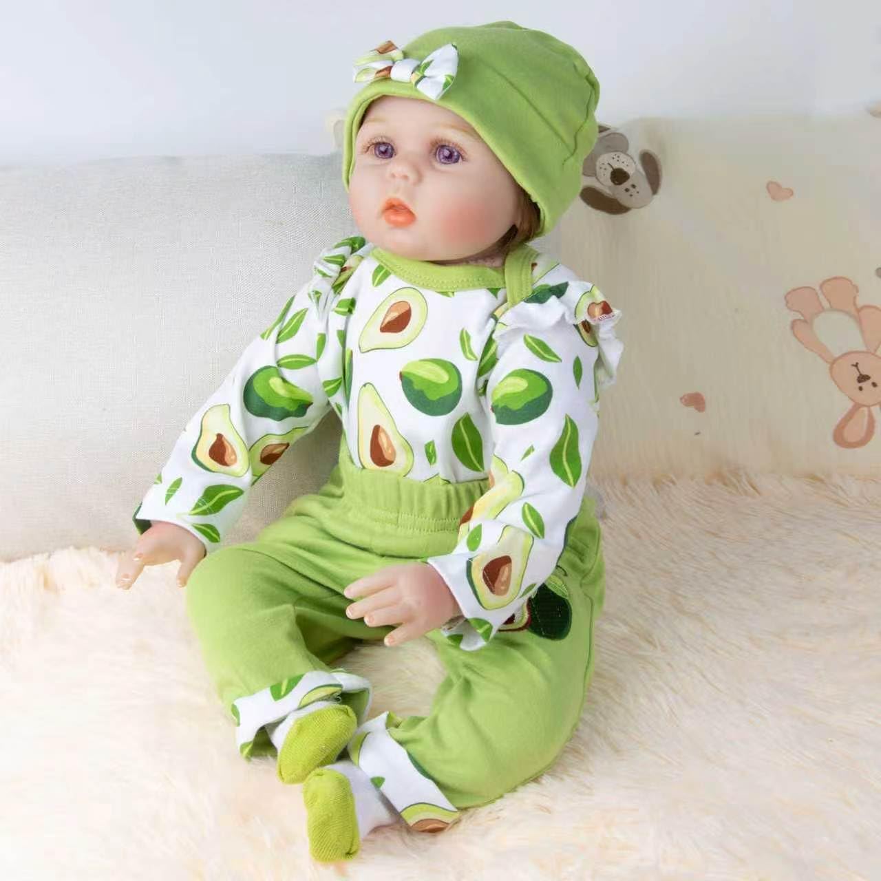 Pedolltree Reborn Baby Dolls Clothes 4pcs Set for 17-22 Inch Reborn Doll image 5