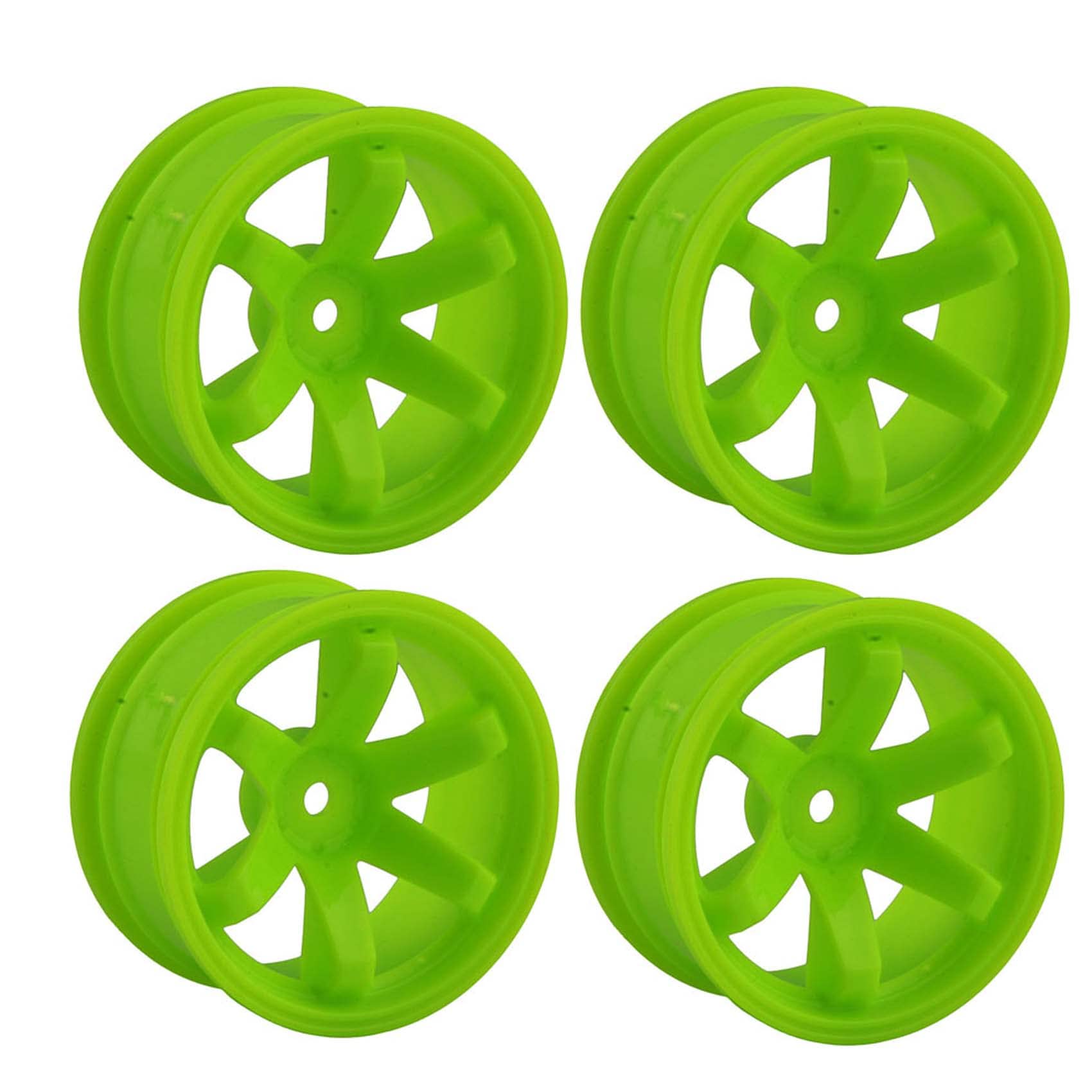 KEEDA Plastic Wheel Rim Diameter 52mm for HSP Tamiya HPI Kyosho Yokomo 1/10 RC On Road Touring Car (Green)