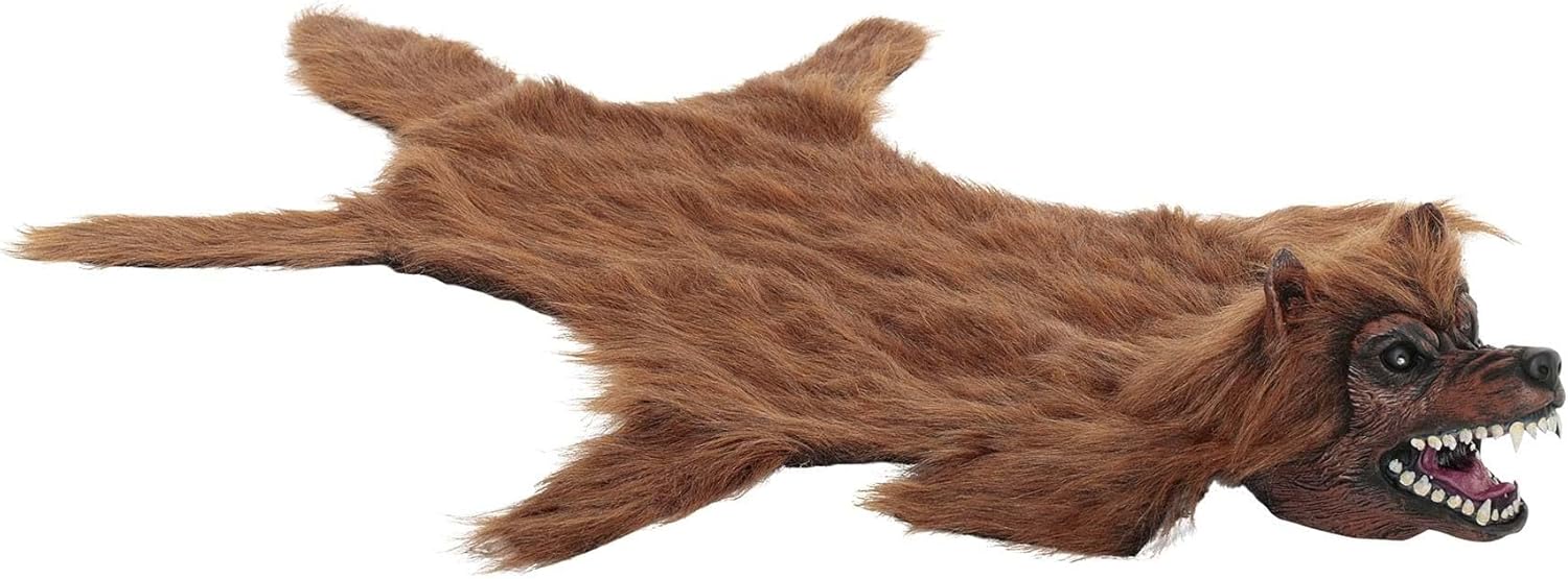 Amazon.com: SEASONS Brown Werewolf Rug with Light and Sound Decoration ...