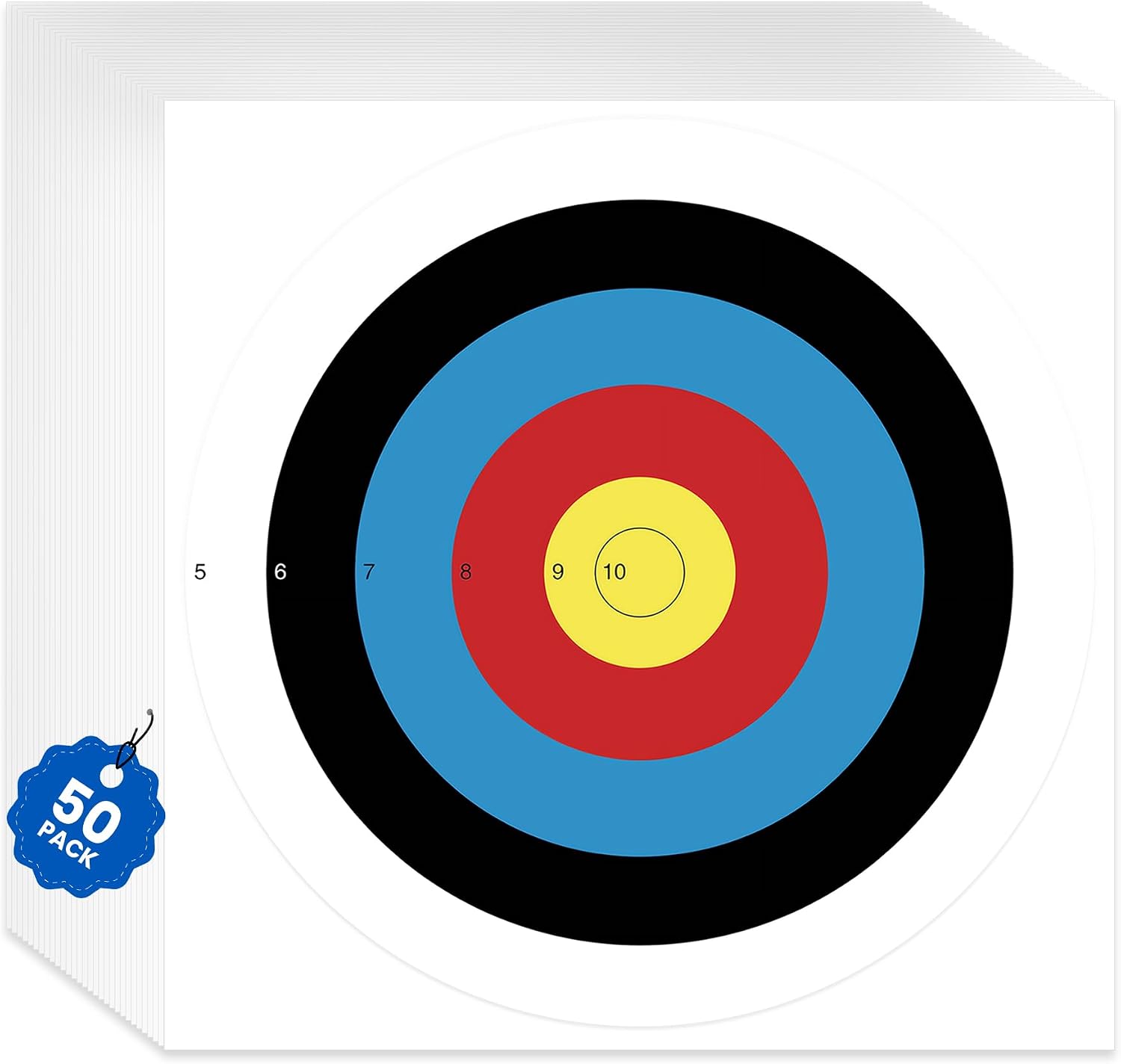Red O 8 Inch Round Steel Target Stickers – 50 Pack Self-Adhesive Splatter Shooting Targets for 8" Steel Gong – High Visibility Bullet Hole Cover for Long Range & Tactical Training
