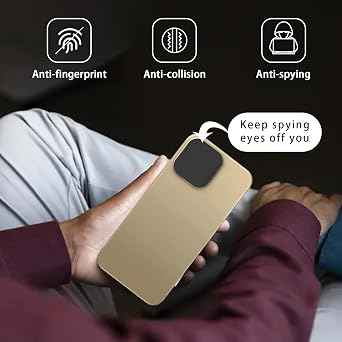 Privacy Cover Compatible for iPhone 16 Pro/iPhone 16 Pro Max with Front Camera Cover,Protect Privacy and Security But Not Affect Facial Recognition(2Pack)