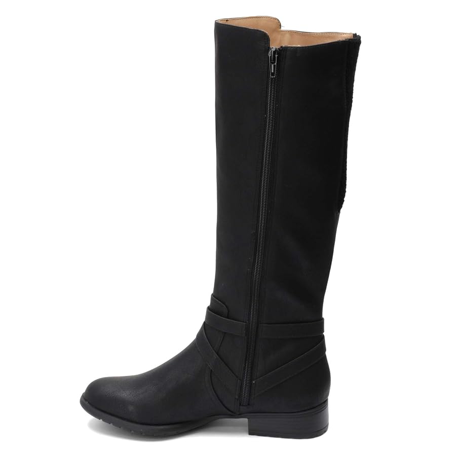 LifeStride Women's Legend Block Heel Riding Boot Knee High, Black, 5