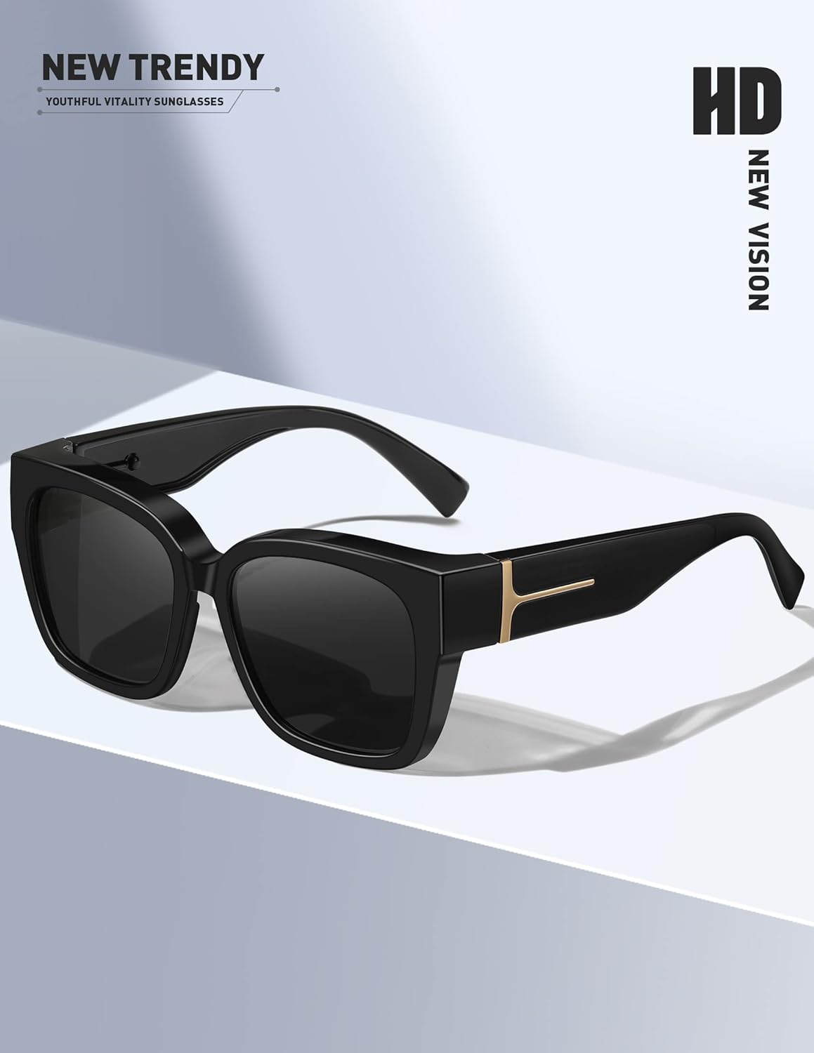 MEETSUN Oversized Fit Over Glasses Sunglasses for Women Men Large Trendy Polarized Sunglasses for Driving UV Protection - Image 6