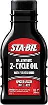 STA-BIL Full Synthetic 2-Cycle Oil - With Fuel Stabilizer For Up To 12 Months Protection - 1 Gallon Multi-Mix - 50:1/40:1 Mix Ratios - Low Smoke Formula, 2.6 fl. oz. (22403)