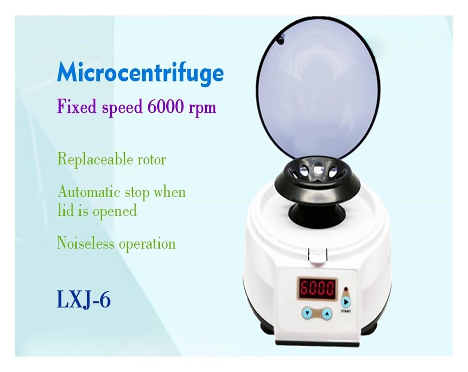 Laborzentrifuge, Mini-Zentrifuge, Hohe Geschwindigkeit, 4000 U/min, Digitale Anzeige, Kleiner Elektrischer Labor-Trennabscheider, Mini-Zentrifuge, Testgeräte(LXJ-6)