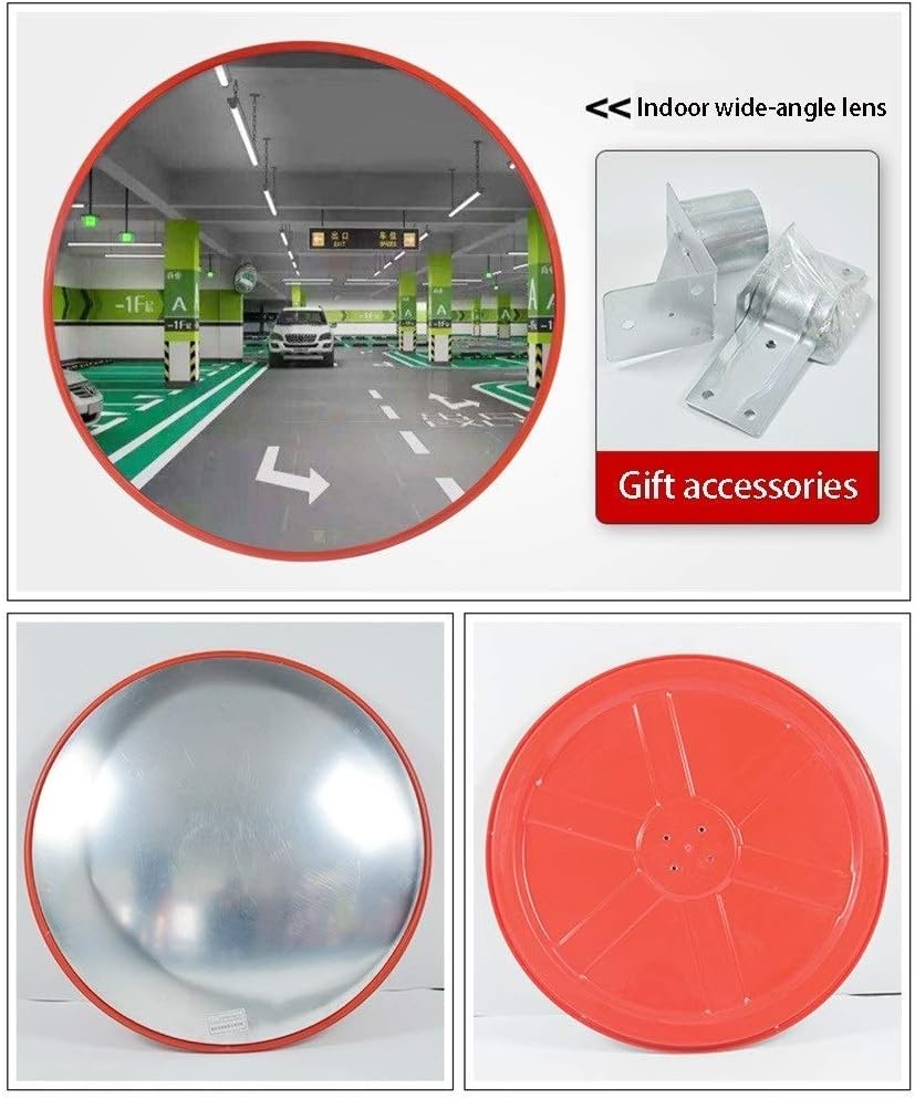 65CM / 75CM / 80CM Convex Garage Mirror, shatterproof PC Traffic Mirror for Traffic Safety and Storage Security with Anti-Theft Mirror(75CM)