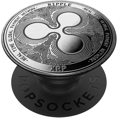 Amazon Com Xrp Ripple Cryptocurrency Crypto Silver Coin Popsockets Popgrip Swappable Grip For Phones Tablets