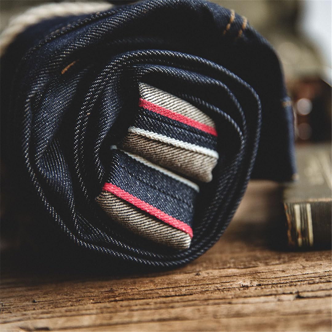Vogrtcc Jeans da Uomo in Denim Oversize A Vita Media