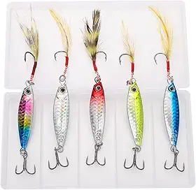 5 Isca Artificial Jumping Jig 10g 20g 30g Slow Metal Pesca Robalo Tucunaré