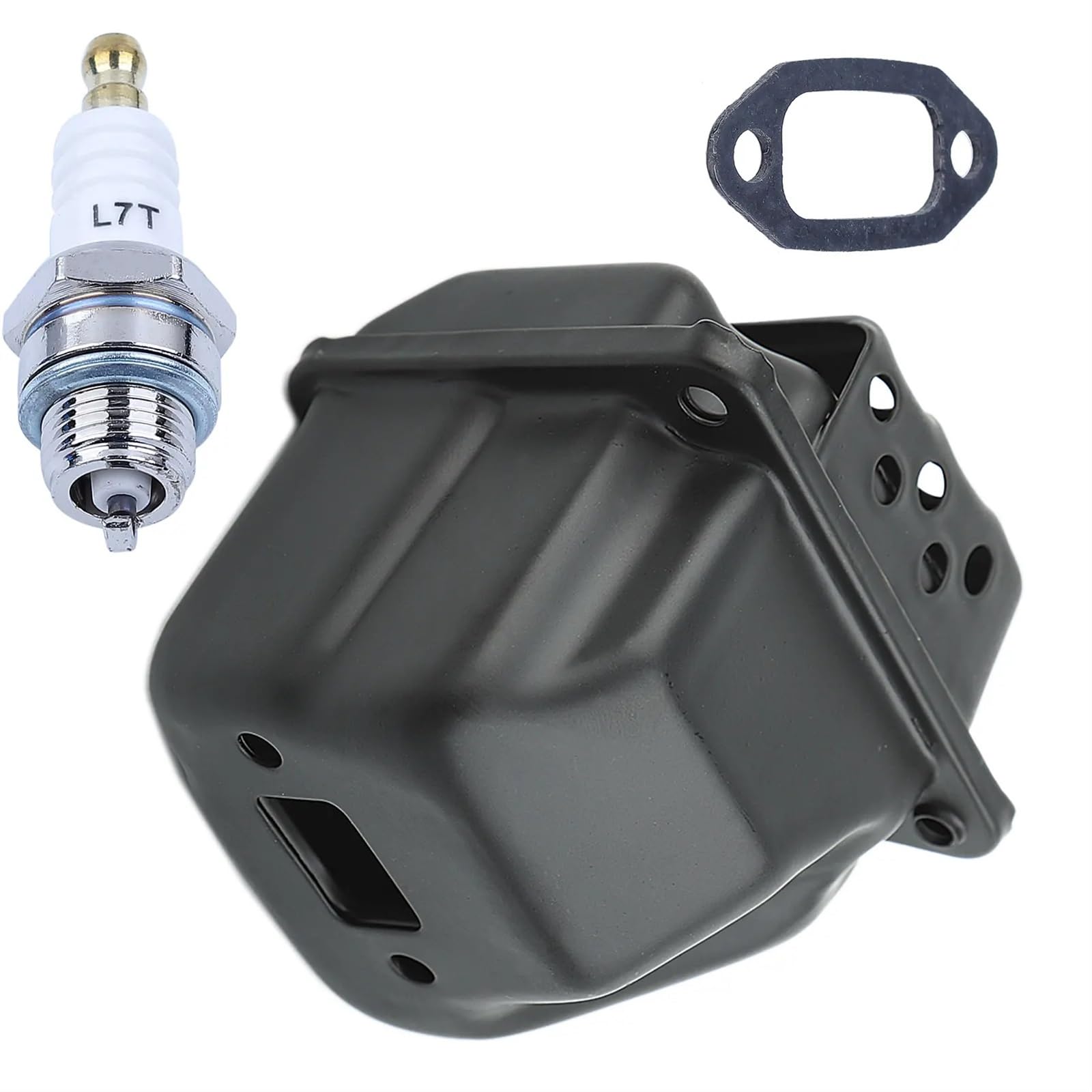 DUNLAP Zestaw uszczelek tłumika wydechowego pasuje do piły łańcuchowej Stihl 024 026 026 Pro MS260 MS 260 PRO ze świecą zapłonową wymień 11211400606