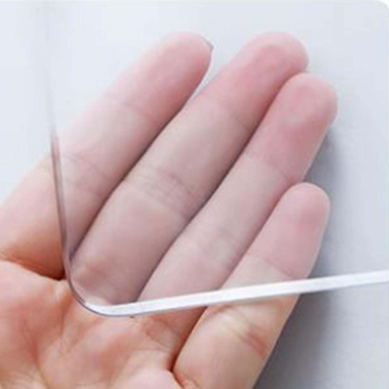 Ffsaacol Clear Plastic Table Cover Protector, Transparent Waterproof Dining Table Protector, Rectangle PVC Vinyl Desk Mat Pad Stain Resistant, Anti-Scratch 3mm, 30x40cm/12x16in