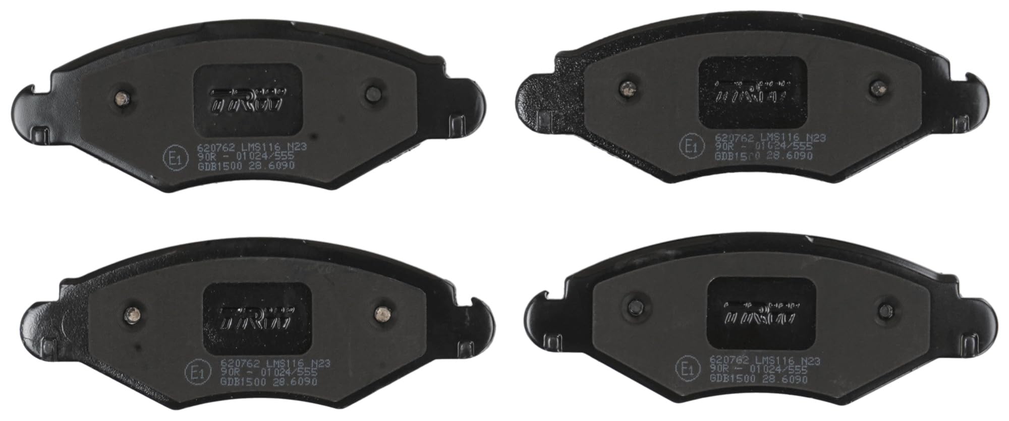 TRW GDB1500 Plaquettes de Frein Kit de 4 pour Peugeot 206 Berline Bicorps Trois ou Cinq Portes (2A/C) 1998-2012 Essieu Avant et Autres Véhicules | Compatible avec: PEUGEOT 206 Schrägheck, 206 Stufenheck, 206 SW, 206+