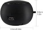External Speaker, Retractable Mini Portable Plug and Play Clear Travel Speaker with Built-in Battery Suitable for Smart Phone, Computer, Laptop Computer, MP3 Player(Black)