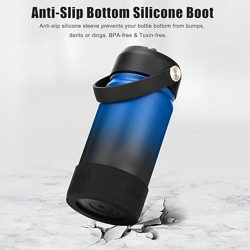 Miniatura 2 de WEREWOLVES Botella de agua para niños con tapa con popote, correa para el hombro y bota, acero inoxidable aislado, botellas de agua de metal