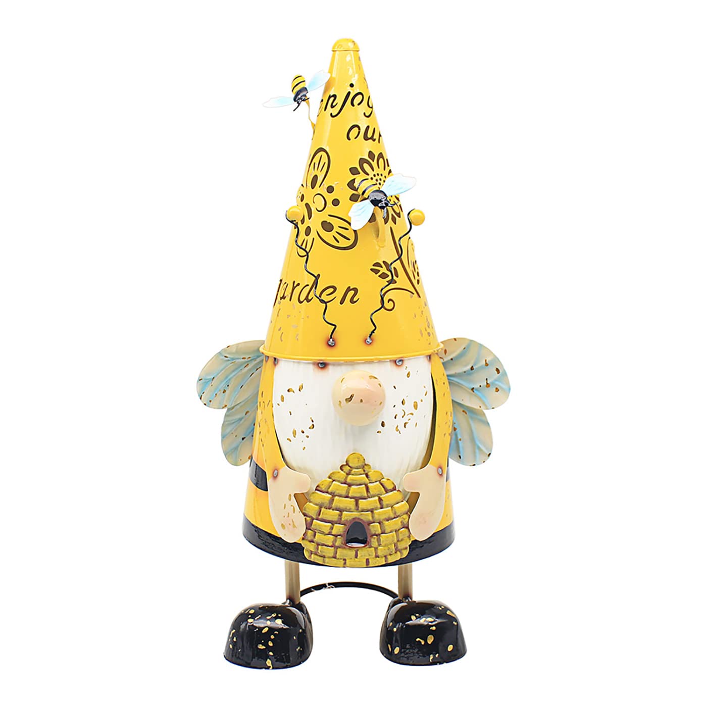 L & P Home & Gifts Women's Bee Gnome Lesser & Pavey Garden Ornaments | Lovely Gardening Gifts For & Men | Designed By Bright Eyes | Garden Decorations For Any Garden