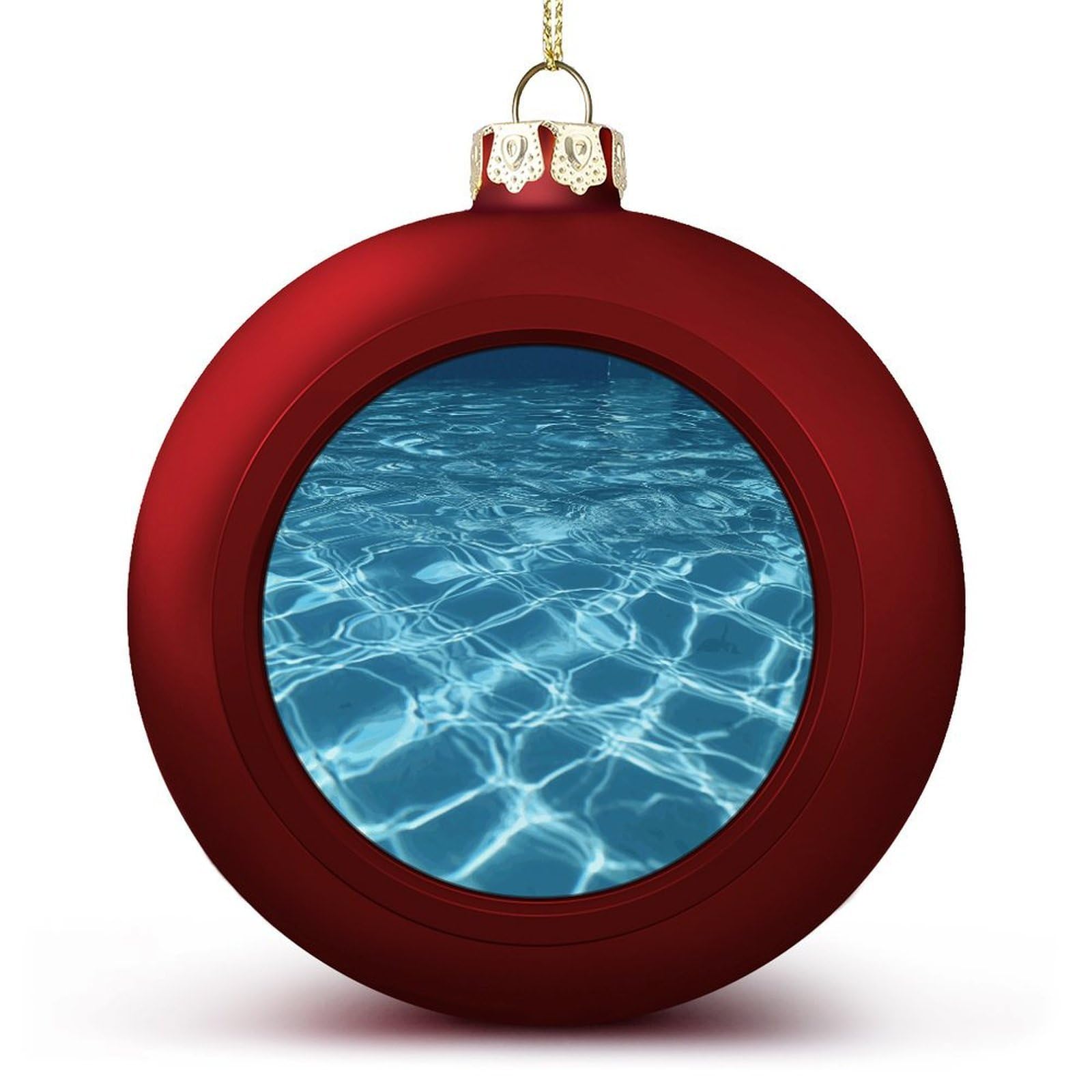 Sapin de Noël et piscine : boules décoratives étanches à flottaison stable