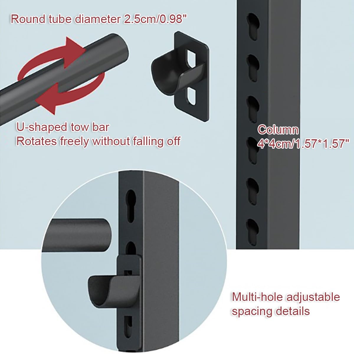Porte-rouleau de tissu – Organiseur mobile robuste avec tige de suspension réglable pour ranger les tissus, nappes, films de fenêtre et papier peint