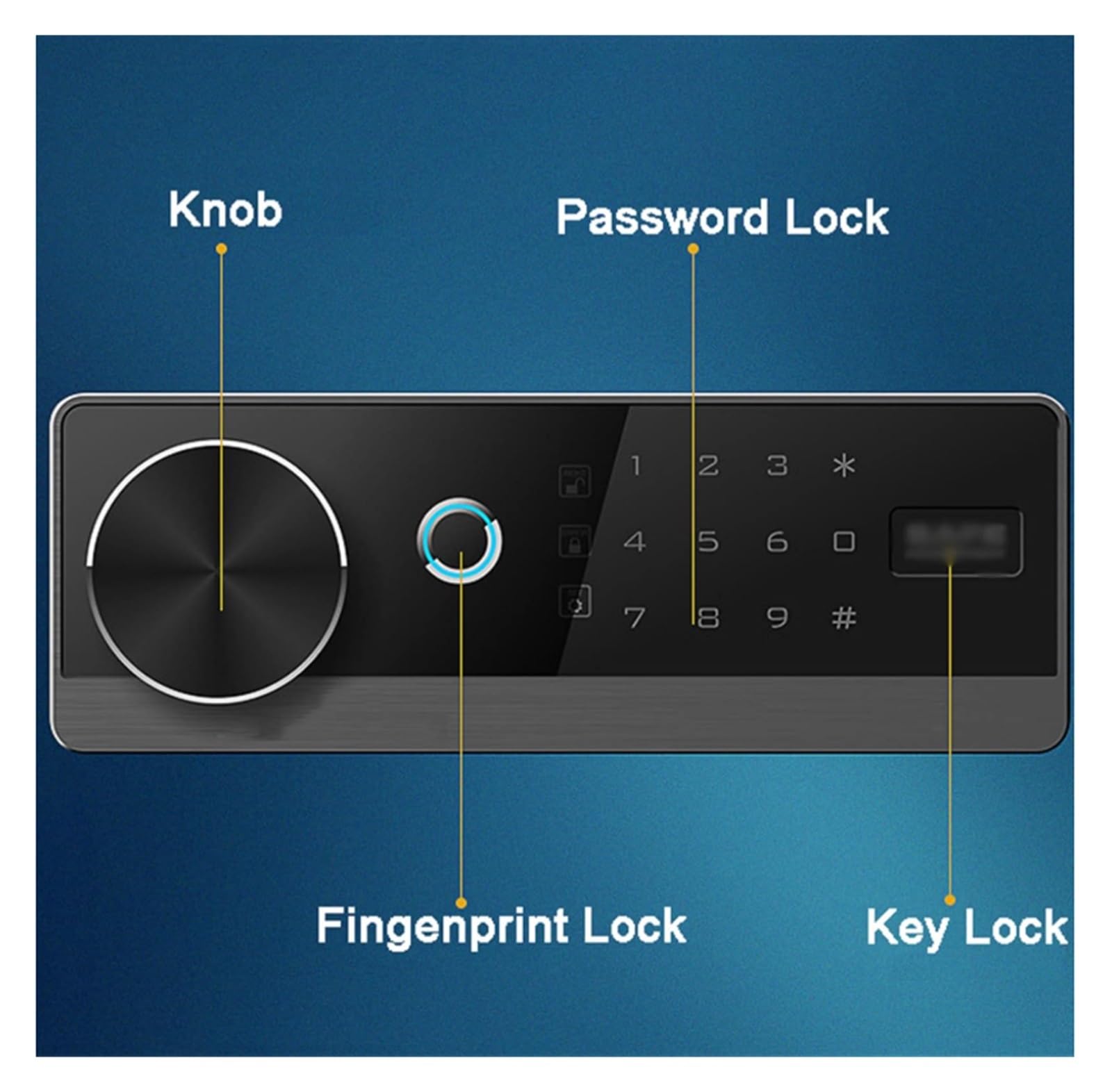 Cassaforte Cassetta di sicurezza digitale nascosta piccola e sicura for la casa con impronte digitali e sistema di allarme doppio con tastiera touch screen for ufficio Cassetta portavalori(Bruin)