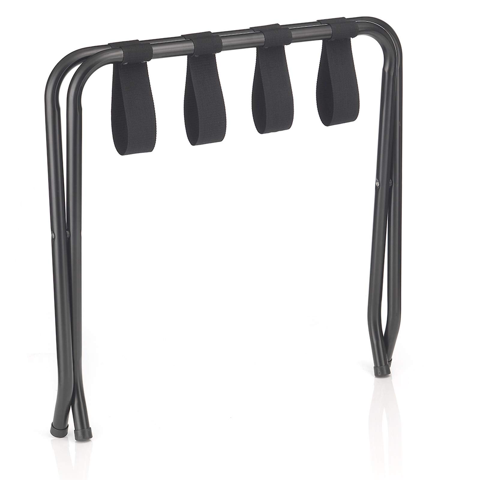CARO-Möbel Luggage - Soporte para maletas, metal lacado en negro, plegable