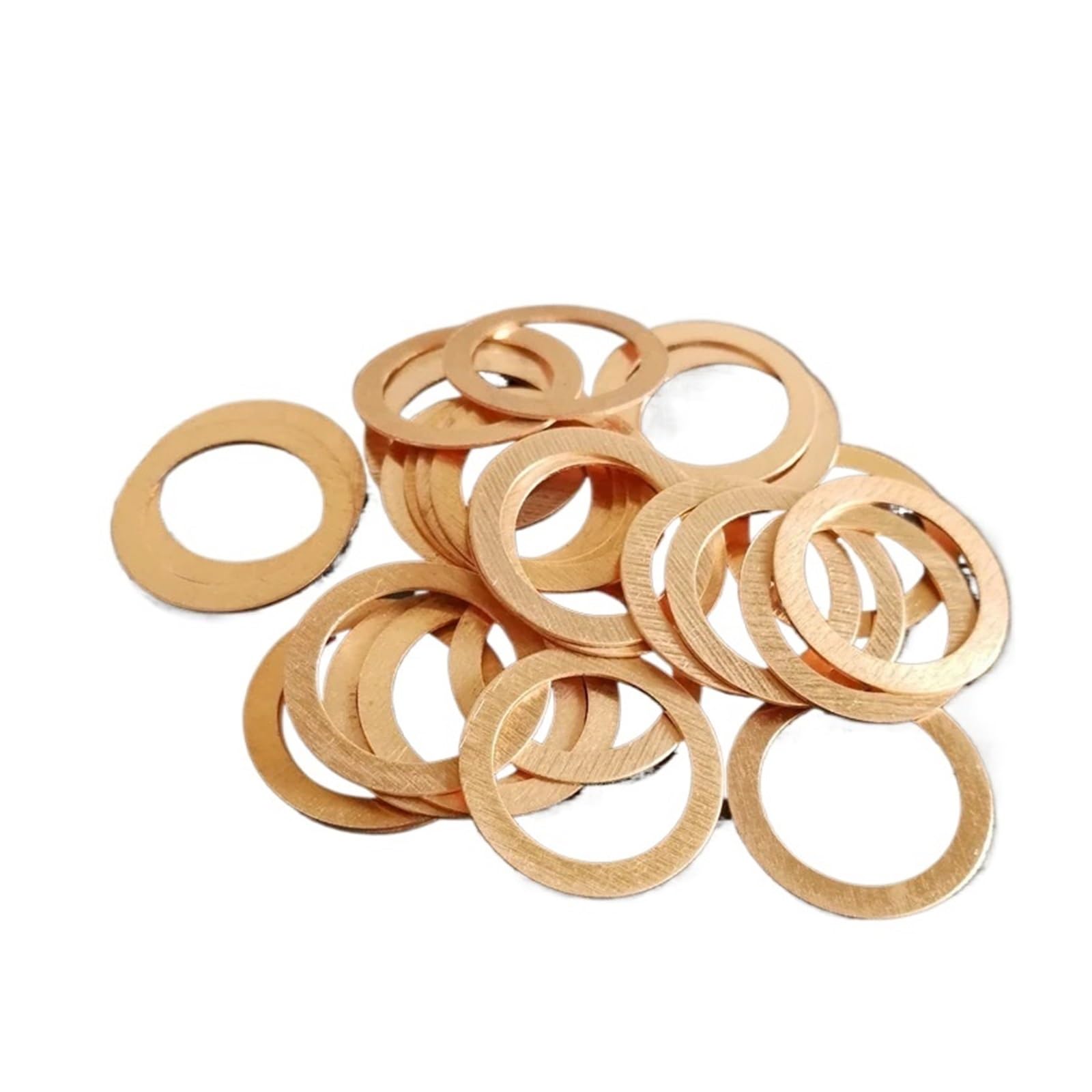 Messing Unterlegscheiben Unterlegscheiben Runddich Flache Unterlegscheibe aus Kupfer, 7 x 10 x 0,1, Innendurchmesser der Dichtung, 7 mm, Dichtungsring, dünnes Blech, T3, rote Unterlegscheibe aus Kupfe