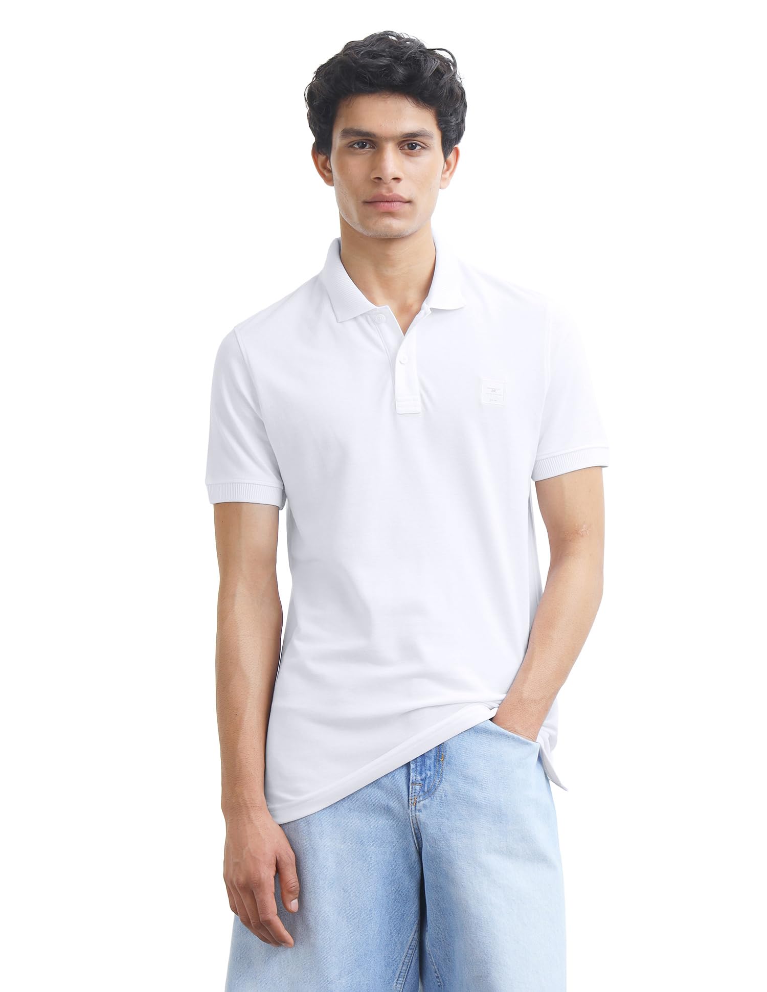 flying machine Men's Regular Fit Polo T-Shirt | Solid Pattern-picture-16