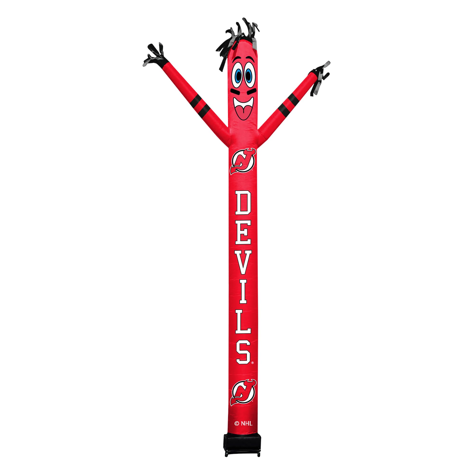 Sporticulture NHL New Jersey Devils Air Inflatable Dancer Crazy Sports Fan with LED Lights & Built-in Blower - Wacky Waving Inflatable Tube Guy for
