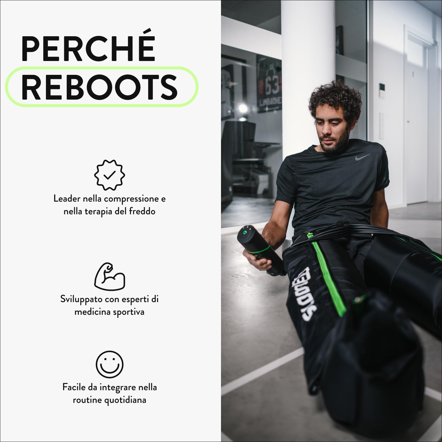 Go Lite Boots - Massaggiatore per gambe | 180 mmHg | 4 camere sovrapposte | per casa e in viaggio | recupero muscolare | L