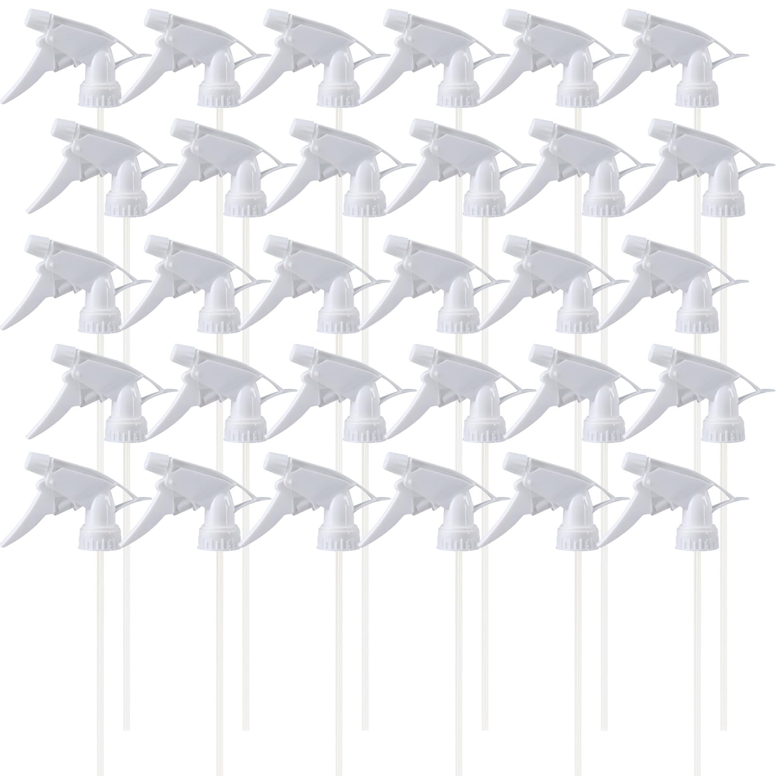 30 Pack Spray Bottle Nozzles, Heavy-Duty Stream Trigger Spray Nozzle Replacement Parts Adjustable Head Sprayer with Mist Stream Sprayer Fits 8oz /16oz Spray Bottles Round 28/400 Neck Bottles