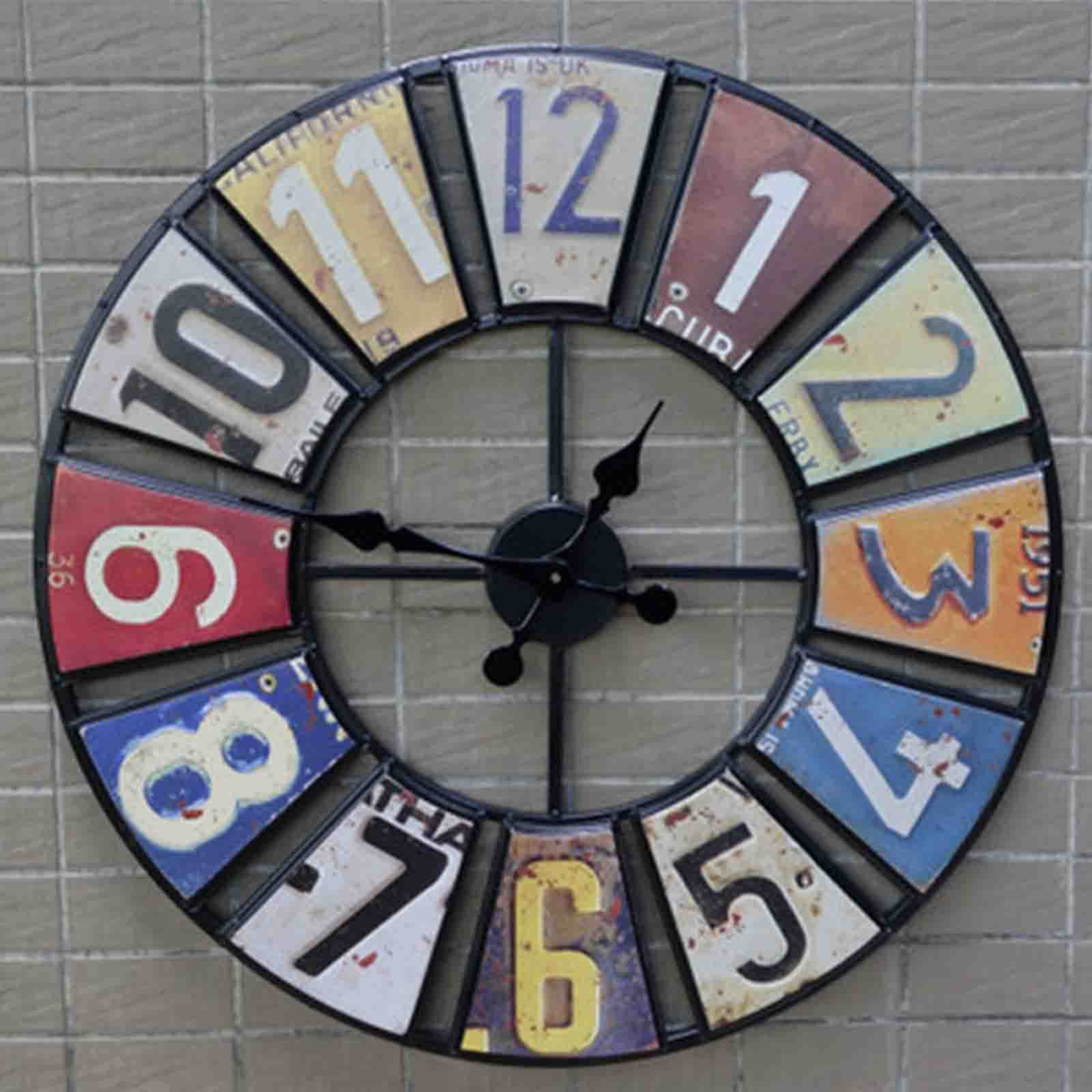 Grandi Orologio da Parete da Giardino Esterno 23 Pollici Adesivo Rotondo Antico